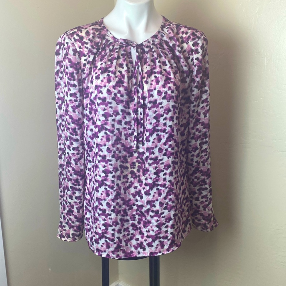 Purple Patterned Blouse